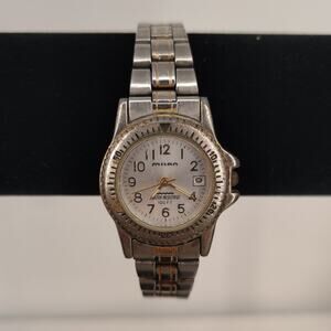 Vintage Milan Stainless Steel Watch Two-Tone Gold Silver Ladies Timepiece